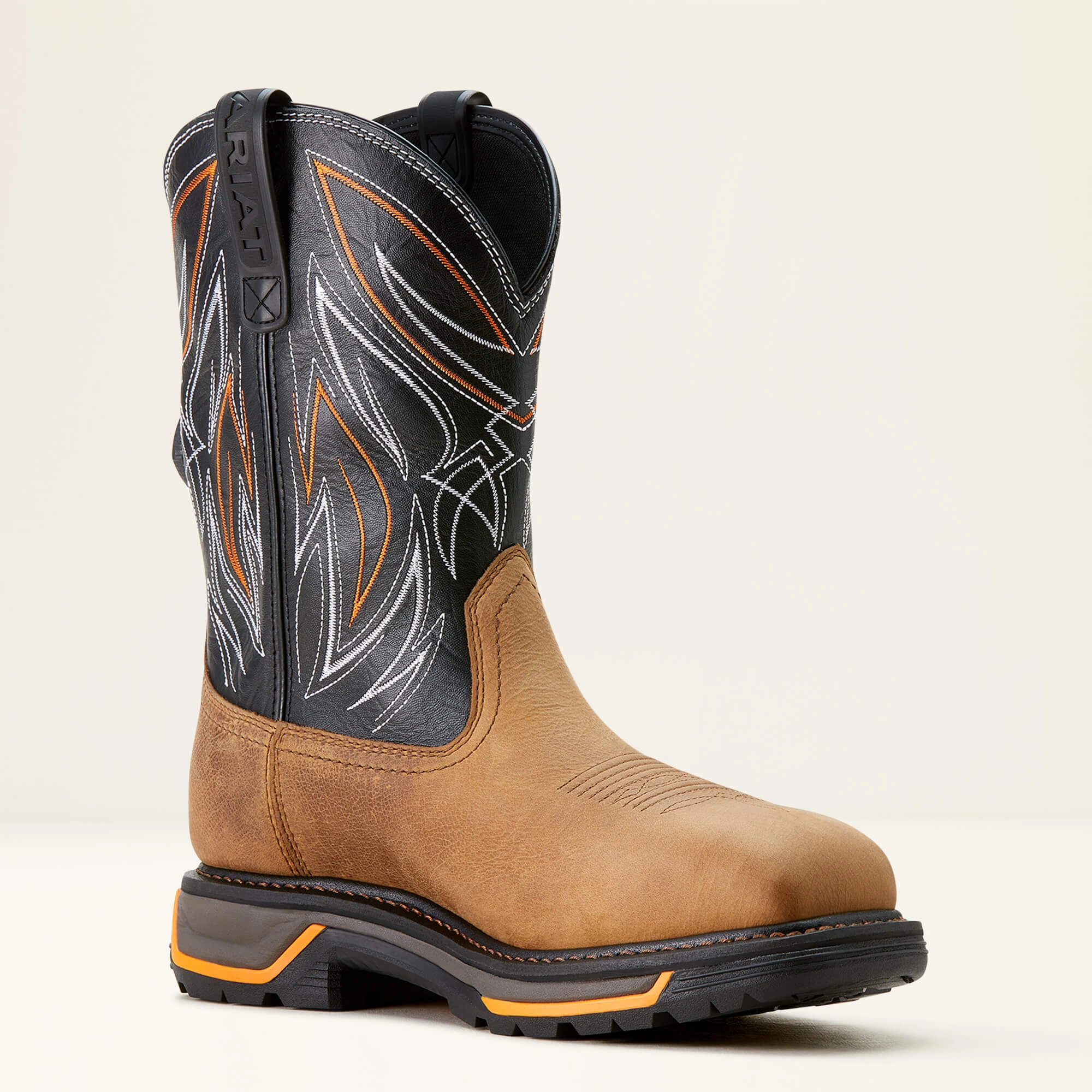 Ariat Big Rig BOA: Der robuste, wasserdichte Western-Arbeitsstiefel mit Zehenschutz für den Mann - Tan.